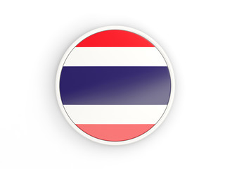 Flag of thailand. Round icon with frame