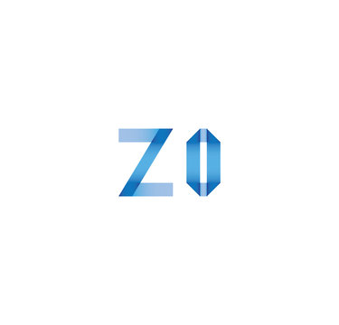 z0 initial simple modern blue 