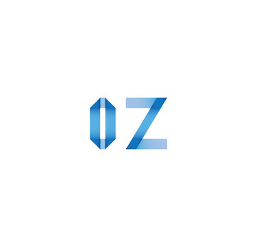0z initial simple modern blue 