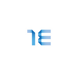 1e initial simple modern blue 