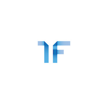 1f initial simple modern blue 