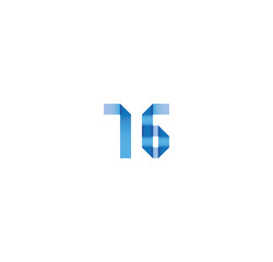 16 initial simple modern blue 
