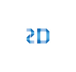 2d initial simple modern blue 