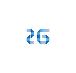 2g initial simple modern blue 