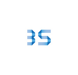 3s initial simple modern blue 