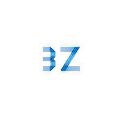 3z initial simple modern blue 