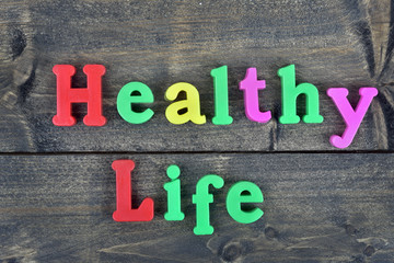 Fototapeta premium Healty life on wooden table