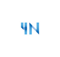 4n initial simple modern blue 