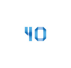 4o initial simple modern blue 