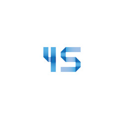 4s initial simple modern blue 