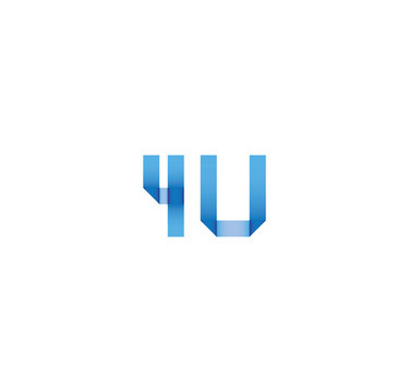4u initial simple modern blue 