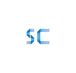 5c initial simple modern blue 
