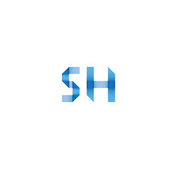 5h initial simple modern blue 