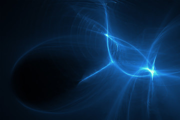 blue glow energy wave.