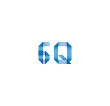 6q initial simple modern blue 