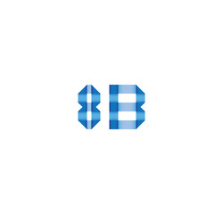 8b initial simple modern blue 