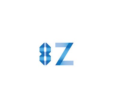 8z initial simple modern blue 