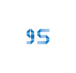Obraz premium 9s initial simple modern blue 