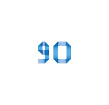 9o initial simple modern blue 