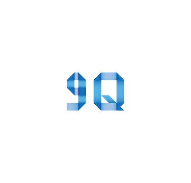 9q initial simple modern blue 
