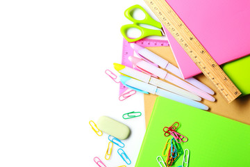 Set of stationery isolated on white