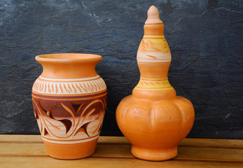PERAK, MALAYSIA -JULY 9, 2016: Malay traditional pottery designs which have been commercialized and...