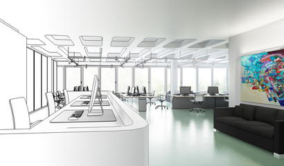 Büroeinrichtung 03 (Zeichnung)