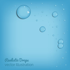 Realistic Drops. Vector Illustration
