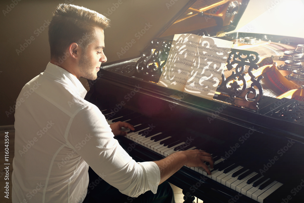 Poster Musician playing piano