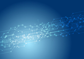 Abstract tech geometric circuit board background