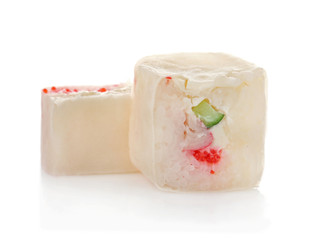 Sushi roll, isolated on white