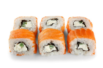 Sushi roll, isolated on white