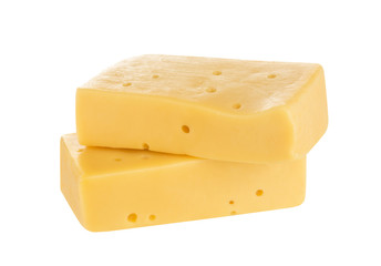 Cheese isolated on white background. With clipping path.