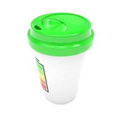 Coffee to go on white. 3d rendering.