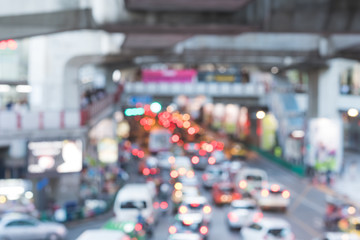 Blurred defocus, traffic in Bangkok city