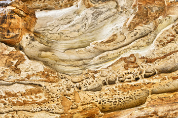 Eroded sandstone in Cathedral Gorge
