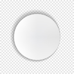 Transparent realistic paper shadow blank