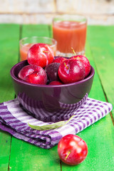 ripe wet plums