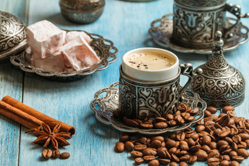 Turkish coffee and  delight 