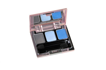 Eye shadow with brush on white background