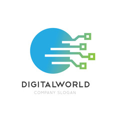 Digital world logo