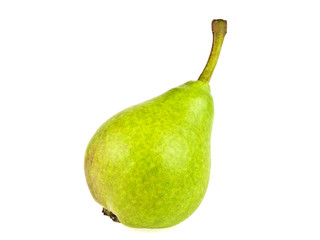 Green pear isolated on a white background
