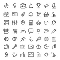 Fototapeta premium line icons set. Icons for business
