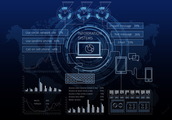 Media business background . Mixed media