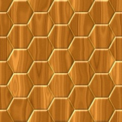 dark brown woody hexagon seamless pattern texture background