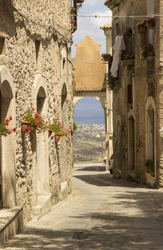 The ancient town of Gerace, Calabria, Southern Italy