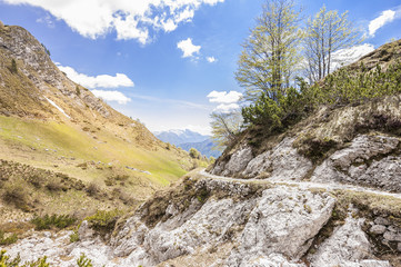 Fototapeta na wymiar Mountain landscape with trail