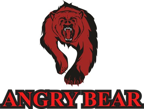 Roaring Bear vector logo design