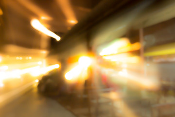 Night Blurry Bokeh City And Street Lights  Background, Hipster style