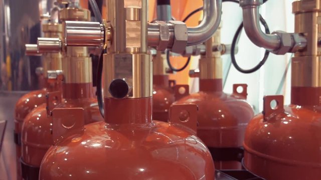 The industrial complex of automatic fire extinguishing
